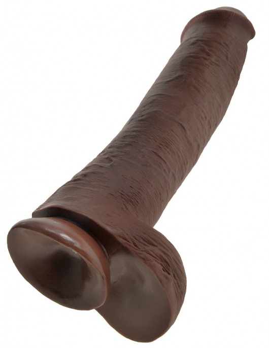 Коричневый фаллоимитатор-гигант 15  Cock with Balls - 40,6 см. - Pipedream