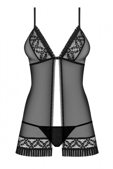 Коротенький беби-долл с рюшевой отделкой - Obsessive купить с доставкой