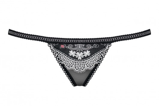 Полупрозрачные трусики с изысканной вышивкой - Obsessive купить с доставкой