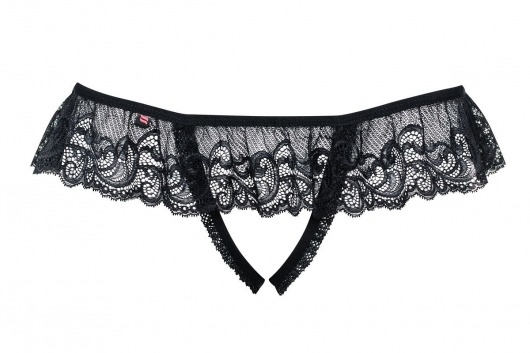 Открытые трусики с кружевной оборкой - Obsessive купить с доставкой