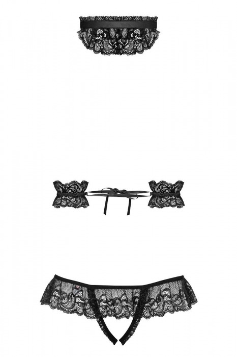 Кружевной костюм сексуальной рабыни - Obsessive купить с доставкой