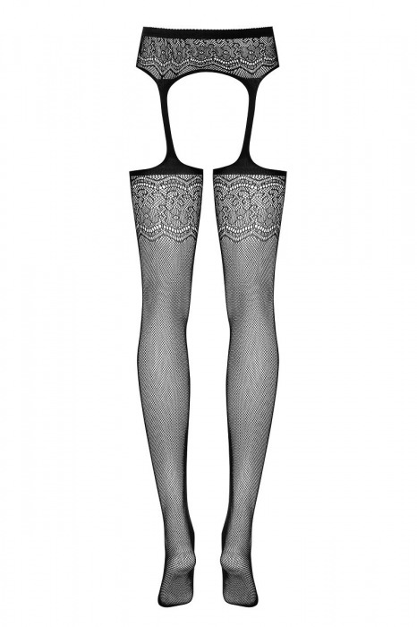 Ажурные чулки со слитным поясом - Obsessive купить с доставкой