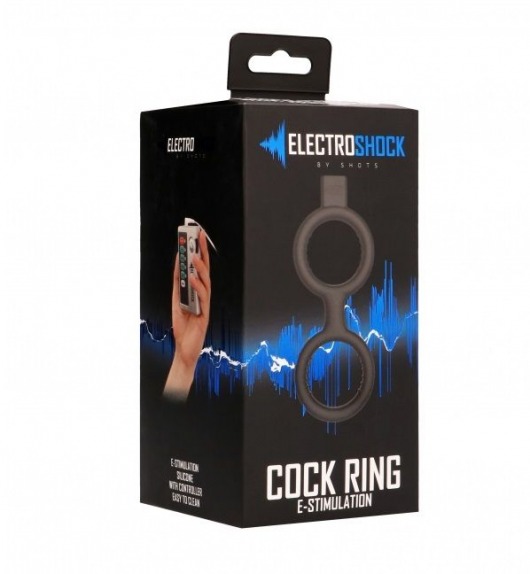 Кольцо с электростимуляцией E-Stimulation Cock Ring with Ballstrap - Shots Media BV - купить с доставкой в Новосибирске