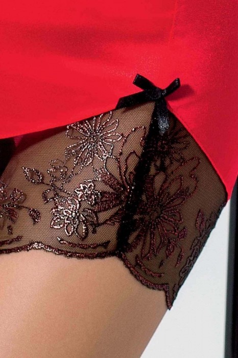 Облегающая сорочка Brida с кружевным лифом и вырезом на спинке - Passion купить с доставкой