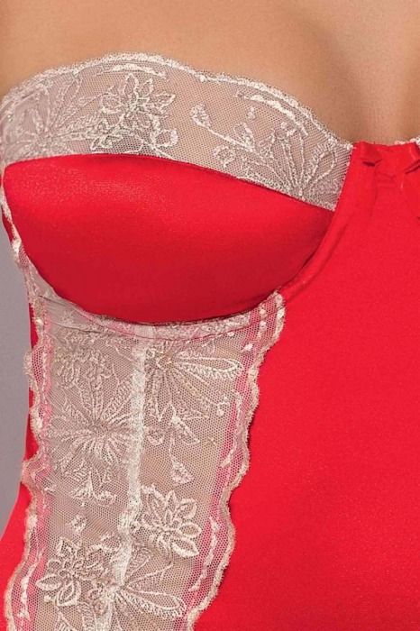 Облегающая сорочка Loraine с нежным кружевом и разрезами - Passion купить с доставкой