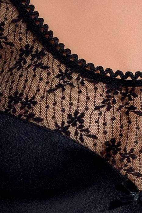 Облегающая сорочка  с вставками из полупрозрачного материала Petra (большой размер) - Passion купить с доставкой