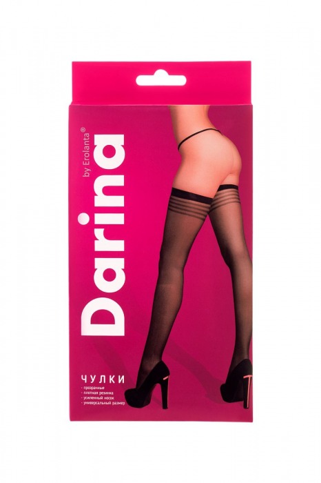 Прозрачные чулки с плотной резинкой - Erolanta купить с доставкой