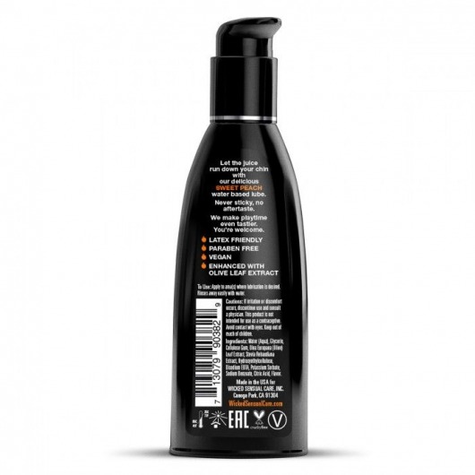 Лубрикант с ароматом спелого персика WICKED AQUA Sweet Peach - 60 мл. - Wicked - купить с доставкой в Новосибирске