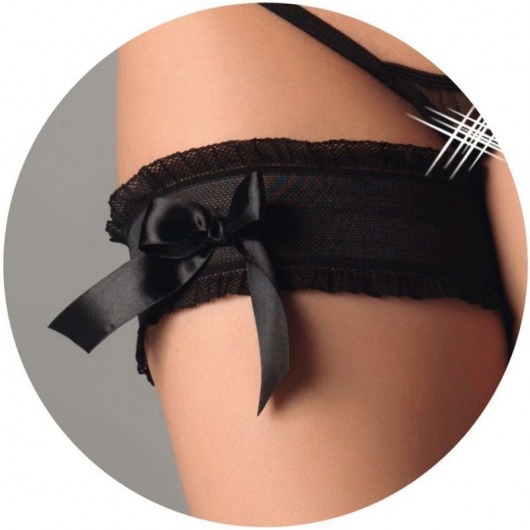 Красивая подвязка на ножку с бантом и мелкой рюшей по краю - Me Seduce купить с доставкой