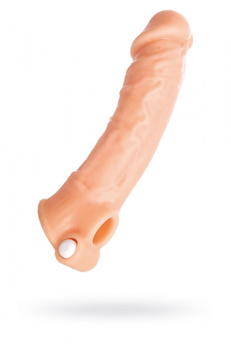 Удлиняющая насадка на пенис с вибрацией - 18,5 см. - ToyFa - в Новосибирске купить с доставкой
