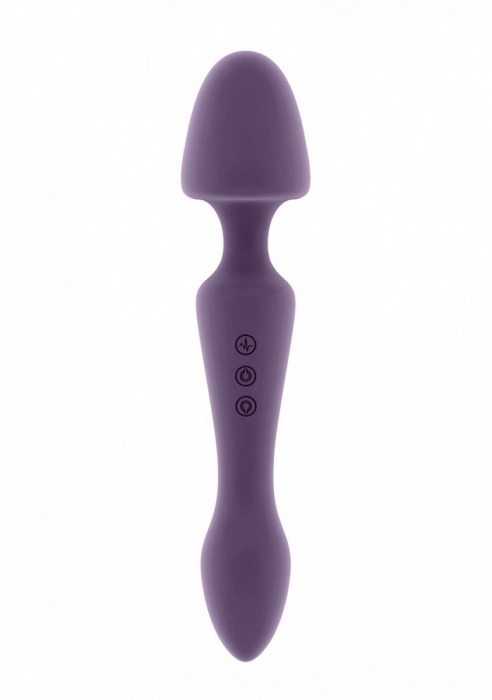 Фиолетовый двусторонний вибратор Sasha - 22,5 см. - Shots Media BV