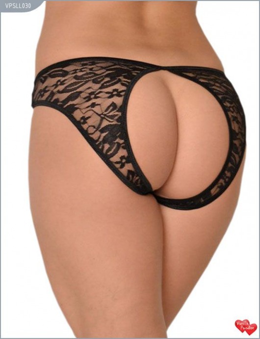 Ажурные трусики-слипы с доступом и полуоткрытой попкой - Ванильный рай купить с доставкой