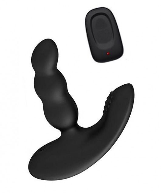 Черный силиконовый стимулятор простаты Levett Nitoc с пультом ДУ - Levett - в Новосибирске купить с доставкой