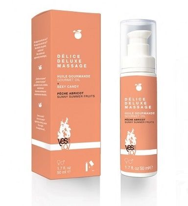 Массажное масло для тела DELICE DELUXE MASSAGE с ароматом фруктов - 50 мл. - YESforLOV - купить с доставкой в Новосибирске