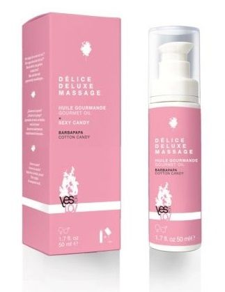 Массажное масло для тела DELICE DELUXE MASSAGE COTTON CANDY - 50 мл. - YESforLOV - купить с доставкой в Новосибирске