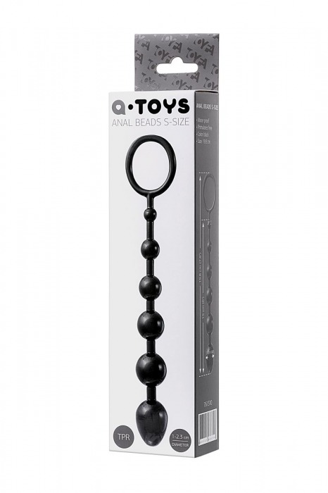 Анальная цепочка черного цвета A-toys - 19,8 см. - A-toys