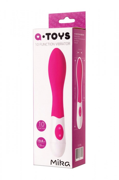 Розовый вибратор A-Toys Mika - 19,8 см. - A-toys