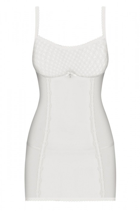 Нежная полупрозрачная сорочка в комплекте с трусиками - Obsessive купить с доставкой