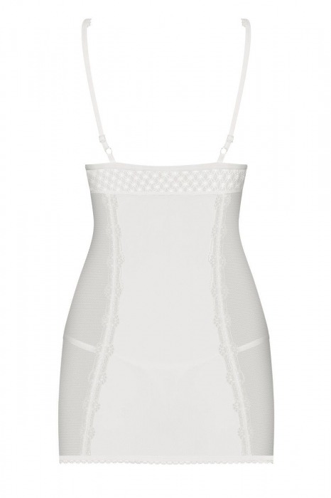 Нежная полупрозрачная сорочка в комплекте с трусиками - Obsessive купить с доставкой