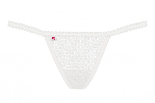 Нежные полупрозрачные ажурные трусики-стринги - Obsessive купить с доставкой