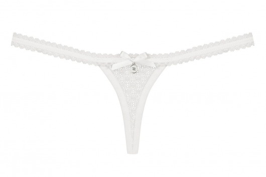 Нежные полупрозрачные ажурные трусики-стринги - Obsessive купить с доставкой