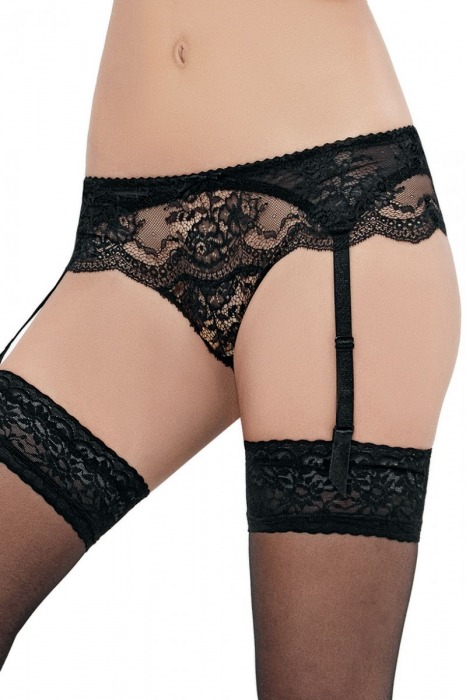 Эротические трусики с пажами для чулок - Norddiva купить с доставкой
