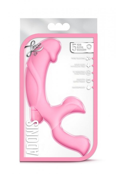 Розовый стимулятор G-точки Luxe Adonis - 16,7 см. - Blush Novelties