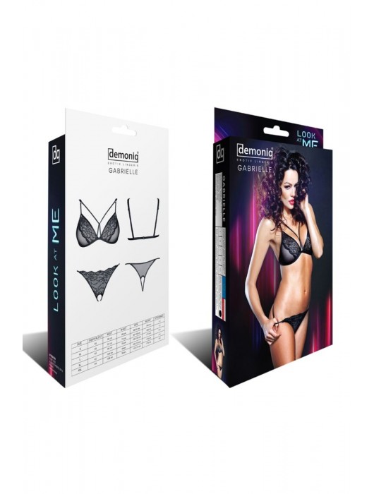 Комплект с сексуальными трусиками и эффектным бюстом Gabrielle - Demoniq купить с доставкой