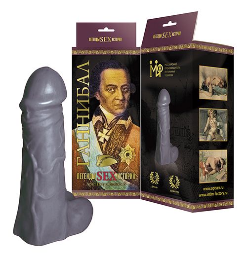 Фаллоимитатор-гигант  Ганнибал  с мошонкой - 23 см. - Джага-Джага