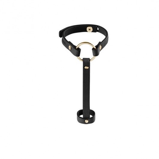 Чёрный браслет с петлёй на пальчик - Bijoux Indiscrets купить с доставкой