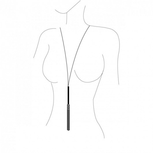 Золотистое ожерелье-плеть Magnifique - Bijoux Indiscrets - купить с доставкой в Новосибирске