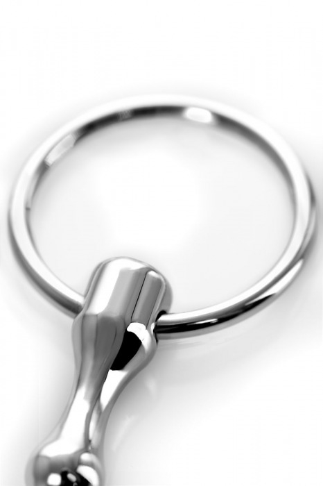 Серебристый фигурный уретральный плаг с кольцом в основании Metal - 18 см. - ToyFa - купить с доставкой в Новосибирске