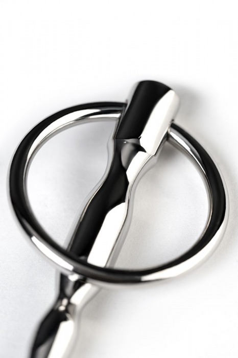 Серебристый уретральный плаг елочка с кольцом с основании Metal - 10,5 см. - ToyFa - купить с доставкой в Новосибирске