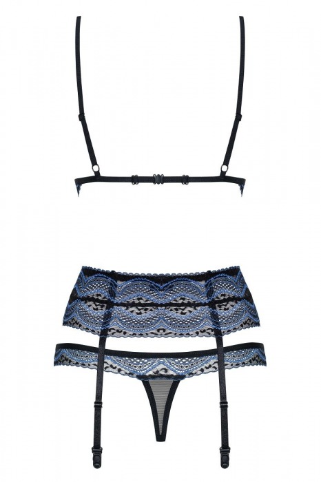 Нежный комплект с контрастным узором в виде волн - Obsessive купить с доставкой