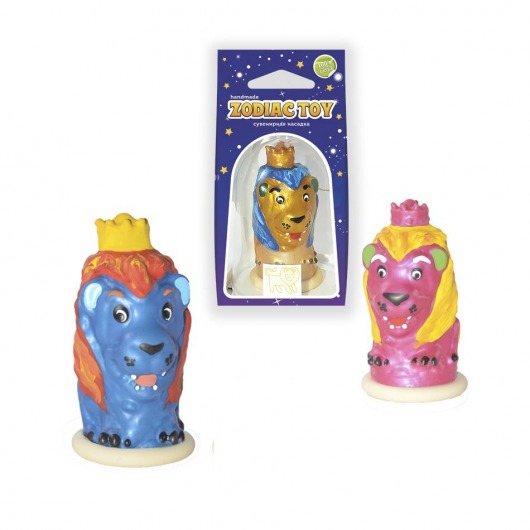 Сувенирная латексная насадка-презерватив  Лев - Sitabella - купить с доставкой в Новосибирске