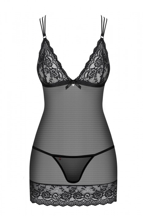 Облегающая сорочка с перекрёстными бретелями на спинке - Obsessive купить с доставкой