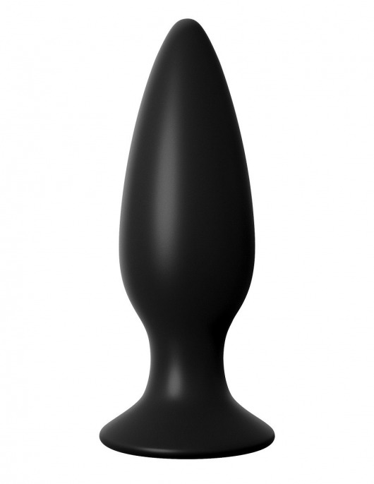 Чёрная большая анальная вибропробка Large Rechargeable Anal Plug - 13,5 см. - Pipedream
