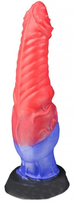 Красно-синий фаллоимитатор  Гиппогриф large  - 27 см. - Erasexa - купить с доставкой в Новосибирске