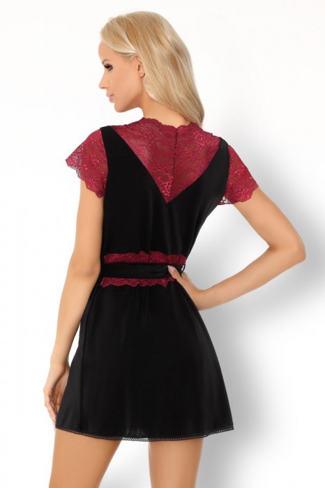 Чувственный пеньюар Kumiko с малиновым кружевом - Livia Corsetti купить с доставкой