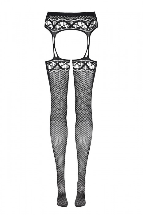 Эффектные чулки на поясе с ромбовидным узором - Obsessive купить с доставкой
