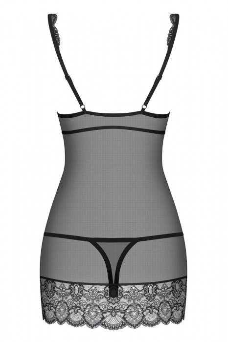 Полупрозрачная сорочка с лифом на косточках - Obsessive купить с доставкой