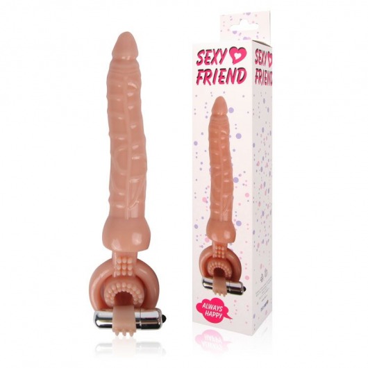 Телесная насадка на член Sexy Friend для двойного проникновения - 18 см. - Bior toys - купить с доставкой в Новосибирске