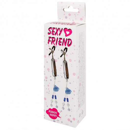 Зажимы на соски с вибрацией Sexy Friend - Bior toys - купить с доставкой в Новосибирске