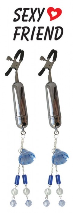 Зажимы на соски с вибрацией Sexy Friend - Bior toys - купить с доставкой в Новосибирске