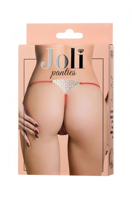 Трусики-стринги Chantal с треугольником из страз - Erolanta купить с доставкой