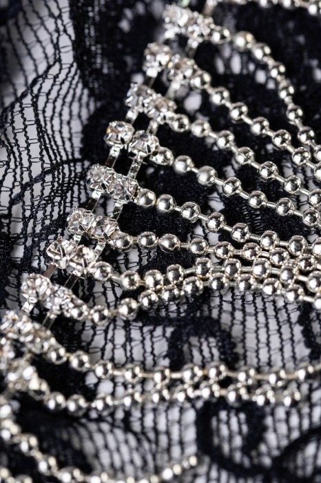 Трусики-стринги Candice с бахромой из стразов - Erolanta купить с доставкой