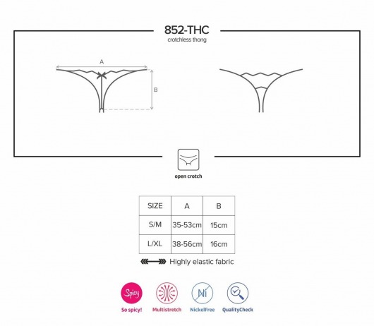 Ажурные контактные трусики-стринги - Obsessive купить с доставкой