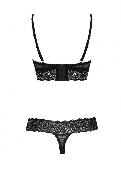 Соблазнительный ажурный комплект с цветочным узором - Obsessive купить с доставкой