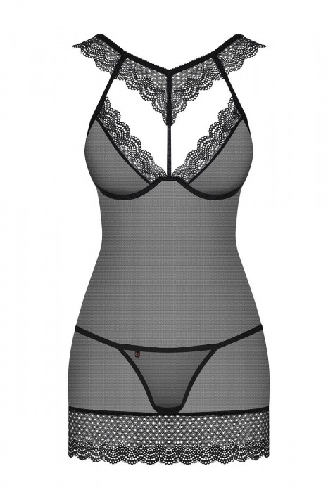 Сексапильная сорочка с кружевным воротником - Obsessive купить с доставкой