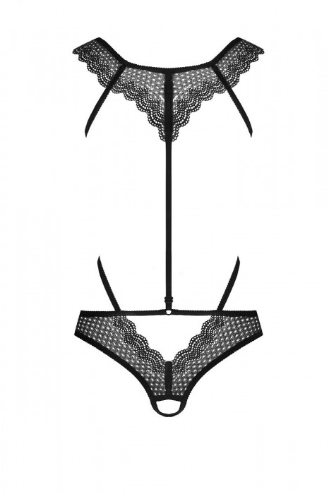 Ультрасексуальное боди с открытой грудью - Obsessive купить с доставкой